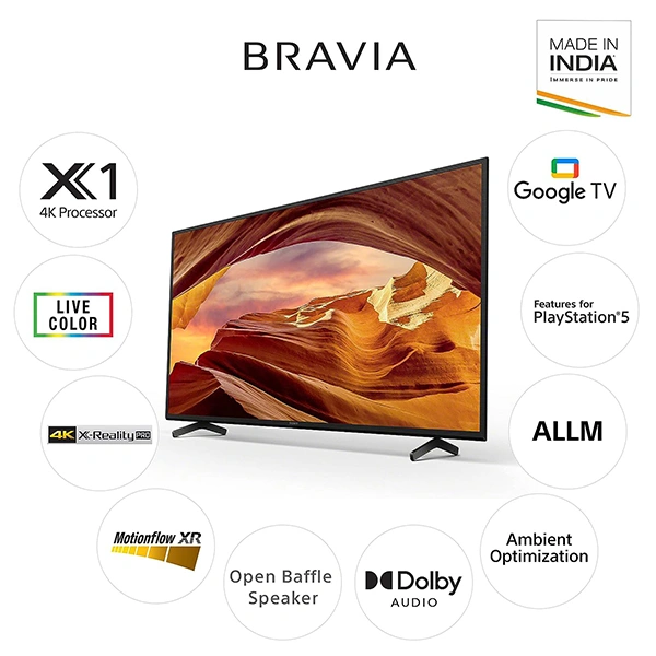 Sony Bravia 139 cm (55 inches) 4K Ultra HD Smart LED Google TV KD-55X82L - Black