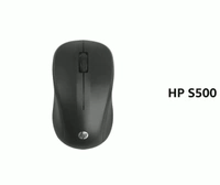 HP S500 Wireless Optical Mouse (2.4GHz Wireless, Black)