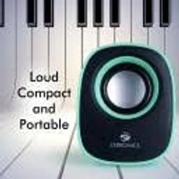 ZEBRONICS ZEB - PEBBLE NEW Laptop/Desktop Speaker (Green, 2.0 Channel)