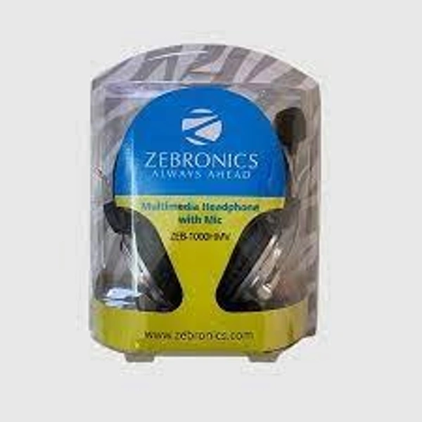 ZEBRONICS ZEB-1001HMV Wired Headset With MIC Wired Headset (Silver, Black, On the Ear)