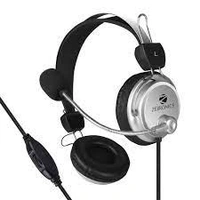 ZEBRONICS ZEB-1001HMV Wired Headset With MIC Wired Headset (Silver, Black, On the Ear)