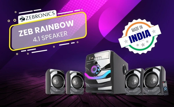 ZEBRONICS Zeb-Rainbow 20 W Bluetooth Home Theatre (Black, 4.1 Channel)