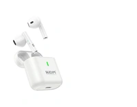 KDM W4 TWS 20 H music Time Wireless Earphone Bluetooth Headset (White, True Wireless)