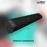 Ubon Sound Aura SP-8005 Mini Soundbar With Karaoke Mic 6 W Bluetooth Soundbar (Black, Stereo Channel)