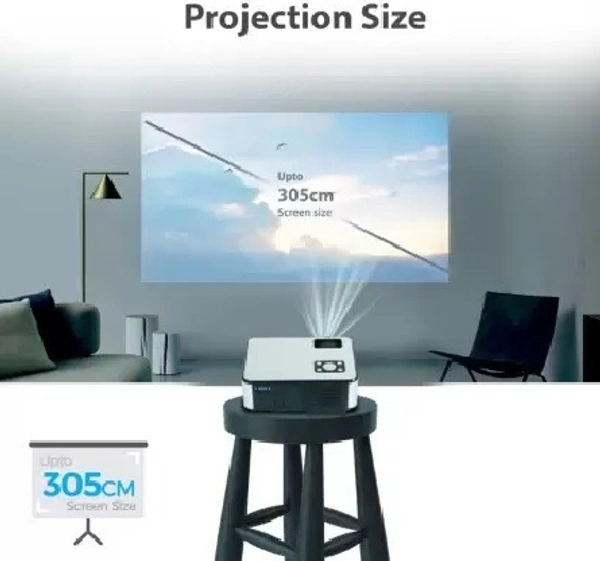 ZEBRONICS ZEB-LP2800HD (2800 lm) 720p HD||Built-in-Speaker Projector (Black)