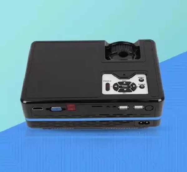 ZEBRONICS ZEB-LP2000M (2000 lm / Wireless / Remote Controller) Miracast||Built in Speaker Projector (Black, Blue) - Black