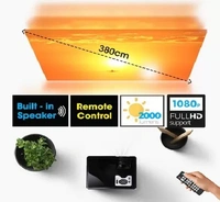 ZEBRONICS ZEB-LP2000M (2000 lm / Wireless / Remote Controller) Miracast||Built in Speaker Projector (Black, Blue) - Black