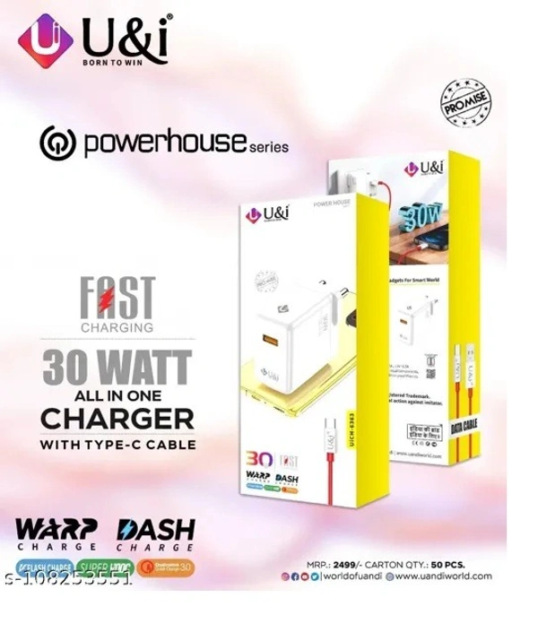 u&i U&I- UiCH- 6363 POWER HOUSE SERIES 30W FAST WARP/DASH CHARGER