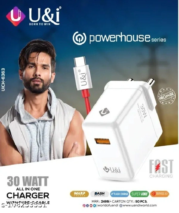 u&i U&I- UiCH- 6363 POWER HOUSE SERIES 30W FAST WARP/DASH CHARGER