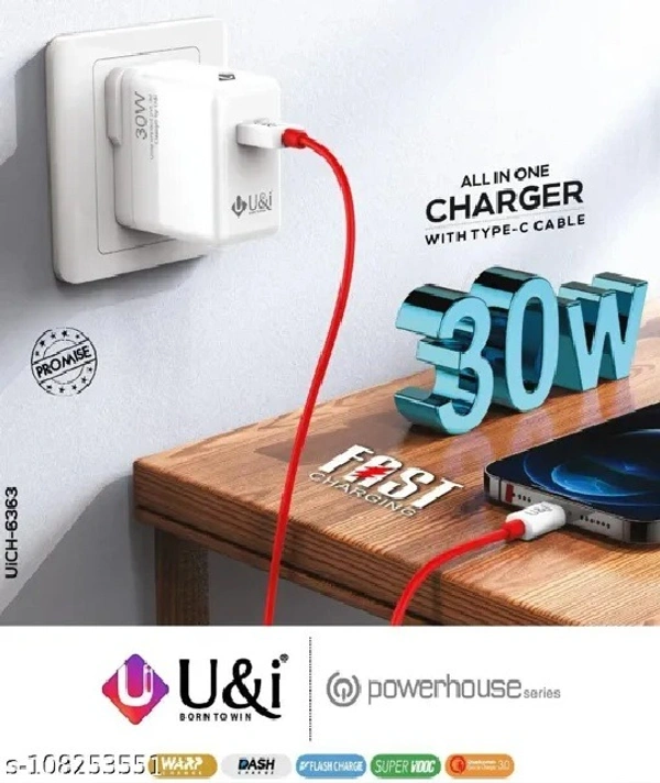 u&i U&I- UiCH- 6363 POWER HOUSE SERIES 30W FAST WARP/DASH CHARGER