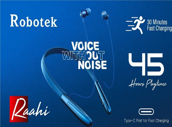 ROBOTEK Robotek Bluetooth Neckband (45Hour playtime)