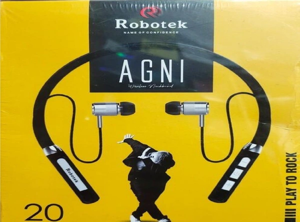 ROBOTEK Robotek Agni - 20 Hours Playtime Bluetooth Headset (Multicolor, in The Ear)