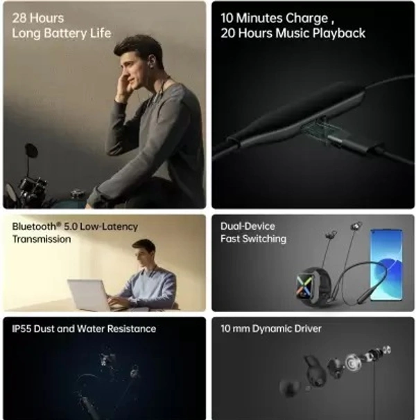 OPPO Enco M32 Bluetooth Headset (Green, In the Ear) - GREEN