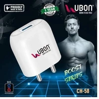 UBON Boost Series Mobile Charger CH-58 2.4 Amp Wall Charger Fast Charging Adapter with Micro USB Cable for Smartphone & Tablets, BIS Certified, Smart Protection for Short Circuit & Overheating- White - White
