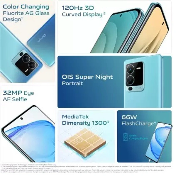 vivo V25 Pro 5G (Sailing Blue, 256 GB) (12GB RAM) - Sailing Blue, 256GB, 12GB