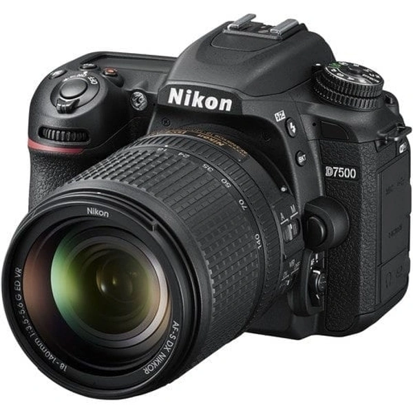 NIKON Nikon D7500 20.9MP Digital SLR Camera (Black) with AF-S DX NIKKOR 18-140mm f/3.5-5.6G ED VR Lens6%off - Black