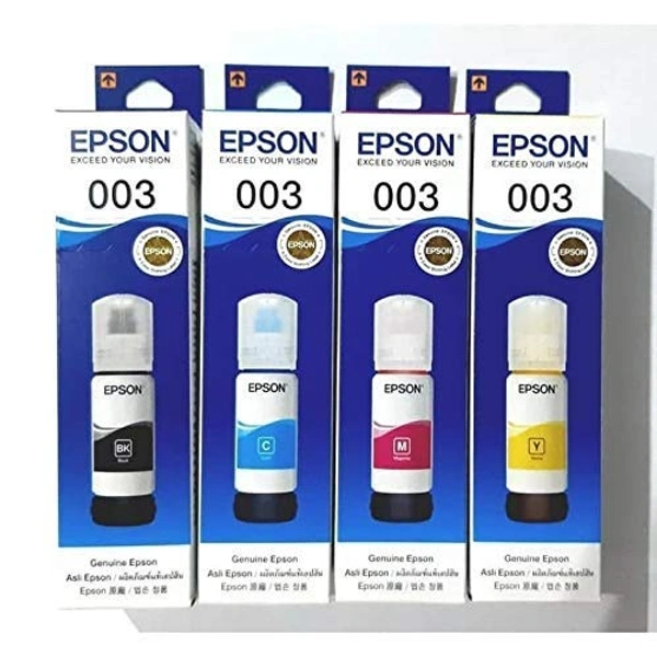 EPSON Epson 003 CYAN 65 ml for EcoTank L1110/L3100/L3101/L3110/L3115/L3116/L3150/L3151/L3152/L3156/L5190 Black Ink Bottle - CYAN
