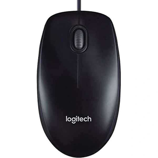 LOGITECH Logitech M90 Wired USB Mouse, 1 yr Warranty, 1000 DPI Optical Tracking, Ambidextrous PC/Mac/Laptop - Black - Black
