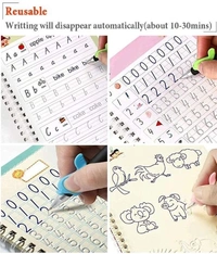 Magic Practice Copybook, Number Tracing Book for Preschoolers with Pen, Magic Calligraphy Copybook Set Practical Reusable Writing Tool Simple Hand