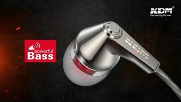 KDM M10 Plus Universal stereo earphone Wired Headset - black