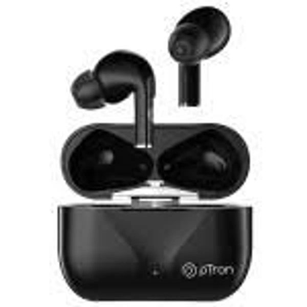 PTRON PTron Basspods P181 Truly Wireless Stereo Earbuds, Black, Mobile - BLACK