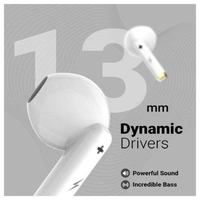 FIRE BOLTT Fire-Boltt Fire Pods Ninja G211 True Wireless Earbuds with IPX4 Water Resistant, White - WHITE