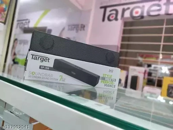 TARGET SP-150 SOUNDBAR WITH 3D CINEMA SOUND SYSTEM , 7HRS MUSIC TIME , 5WX2 POWERFUL SPEAKER , PREMIUM LOOK - BLACK