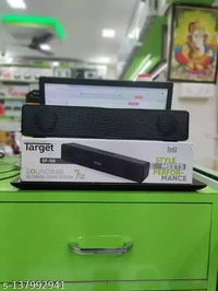 TARGET SP-150 SOUNDBAR WITH 3D CINEMA SOUND SYSTEM , 7HRS MUSIC TIME , 5WX2 POWERFUL SPEAKER , PREMIUM LOOK - BLACK