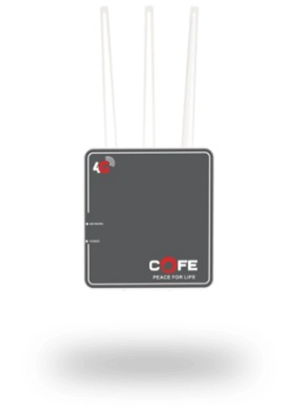 COFE 4G Sim Router with Triple Antenna, Support All GSM Sim with 120 Mtr Range, Speed 300 Mbps 4G Router (Black, Single Band)