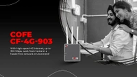 COFE 4G Sim Router with Triple Antenna, Support All GSM Sim with 120 Mtr Range, Speed 300 Mbps 4G Router (Black, Single Band)