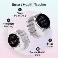 FIRE BOLTT Fire-Boltt Hurricane 1.3" Curved Glass Display with 360 Health Training, 100+ Sports Modes Smartwatch (Grey Strap, Free Size) - WHITE,GREY,BLACK