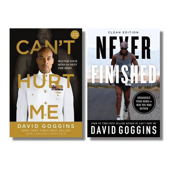 2 Books Combo: Can't Hurt Me + Never Finished
