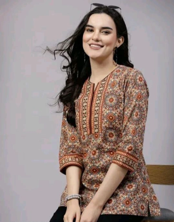 Fresh & Trendy Short Kurti Styles Blue Short Kurta"