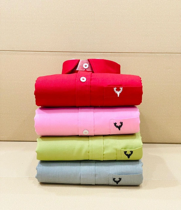 The Monkey House Allen Men's Plain Shirt Combo - Pack of 4 | Premium Cotton | Casual & Formal Wear - XXL-44