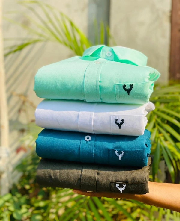 The Monkey House Allen Men's Plain Shirt Combo - Pack of 4 | Premium Cotton | Casual & Formal Wear - XXL-44