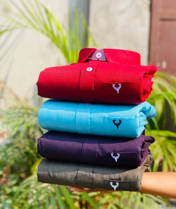 The Monkey House Allen Men's Plain Shirt Combo - Pack of 4 | Premium Cotton | Casual & Formal Wear - XXL-44