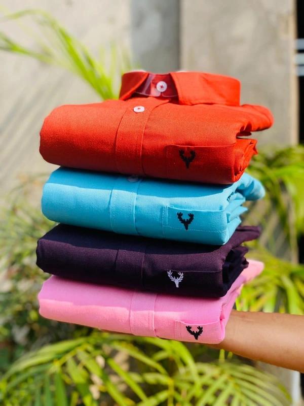 The Monkey House Allen Men's Plain Shirt Combo - Pack of 4 | Premium Cotton | Casual & Formal Wear - XXL-44