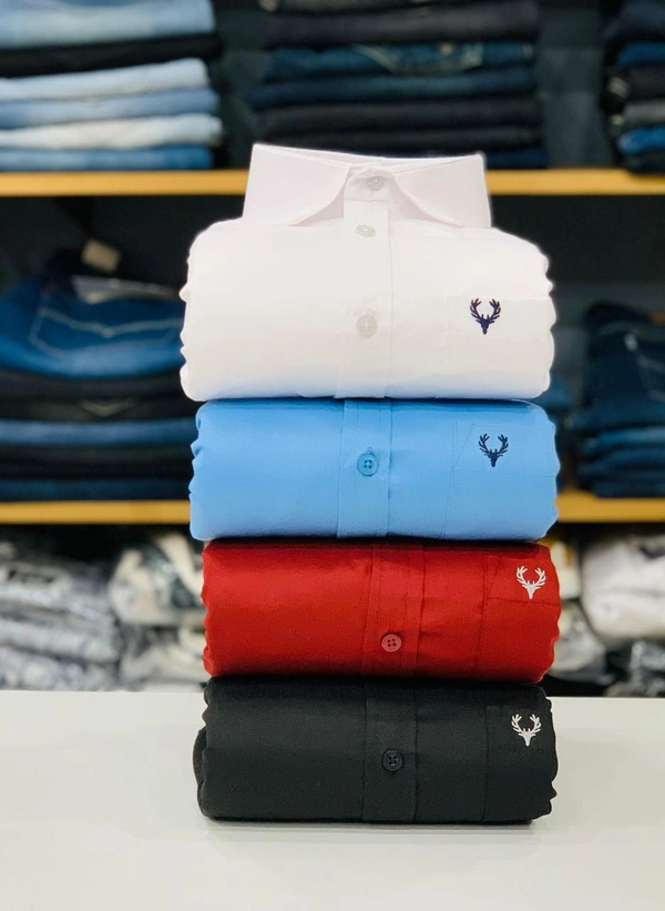 The Monkey House Allen Men's Plain Shirt Combo - Pack of 4 | Premium Cotton | Casual & Formal Wear - M-38