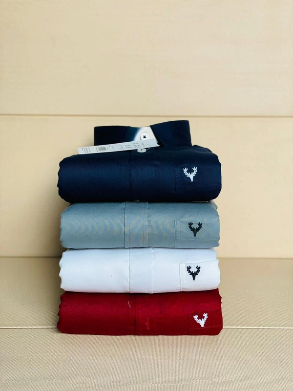 The Monkey House Allen Men's Plain Shirt Combo - Pack of 4 | Premium Cotton | Casual & Formal Wear - M-38