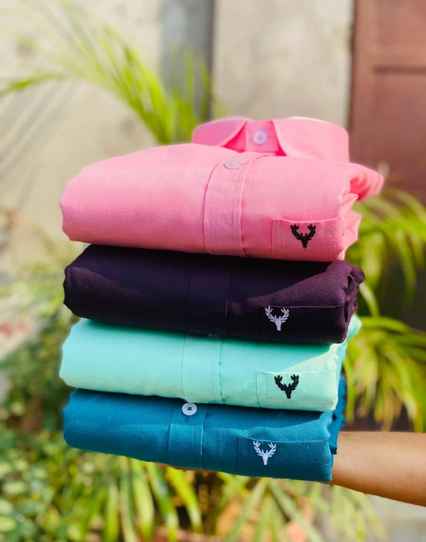 The Monkey House Allen Men's Plain Shirt Combo - Pack of 4 | Premium Cotton | Casual & Formal Wear - XXL-44