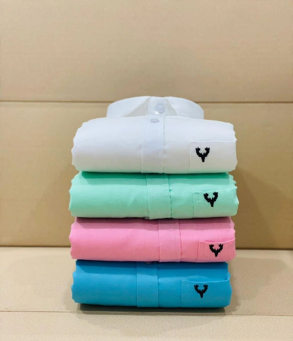 The Monkey House Allen Men's Plain Shirt Combo - Pack of 4 | Premium Cotton | Casual & Formal Wear - L-40
