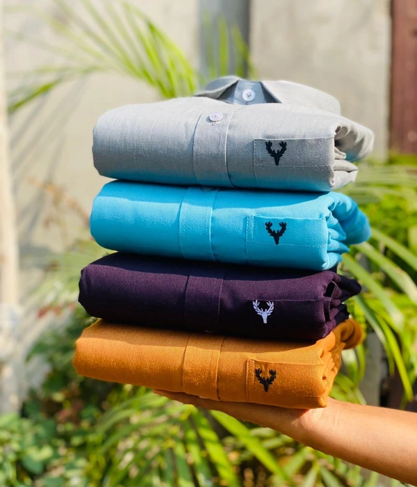 The Monkey House Allen Men's Plain Shirt Combo - Pack of 4 | Premium Cotton | Casual & Formal Wear - XXL-44