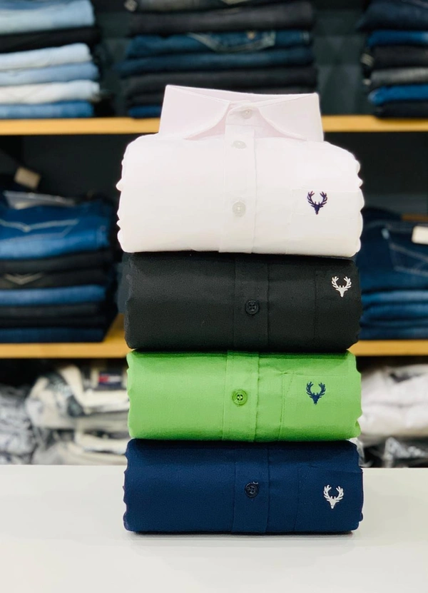 Allen Men's Plain Shirt Combo - Pack of 4 | Premium Cotton | Casual & Formal Wear - M-38