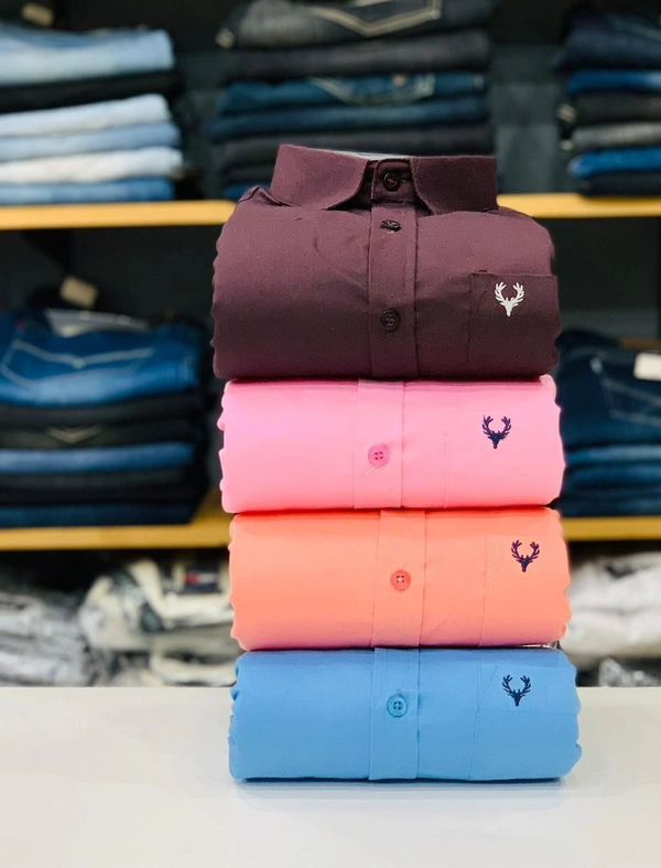 Allen Men's Plain Shirt Combo - Pack of 4 | Premium Cotton | Casual & Formal Wear - L- 40