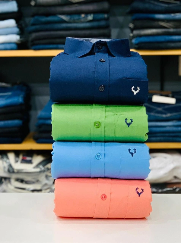 Allen Men's Plain Shirt Combo - Pack of 4 | Premium Cotton | Casual & Formal Wear - L- 40