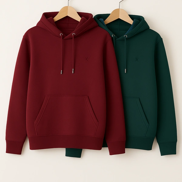 Cozy- Zaara Premium Winter Hoodie Collection for Pack Of 2 Men & Women | Classic Fleece Hoodies - XXL-44