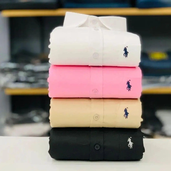 R_L Polo Men's Plain Shirt Combo - Pack of 4 | Premium Cotton | Casual & Formal Wear - M-38