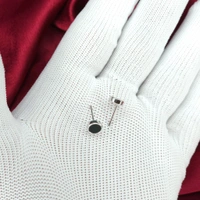 Aj Fashion Jewellery The Sterling Stud - Black, Brass, Silver