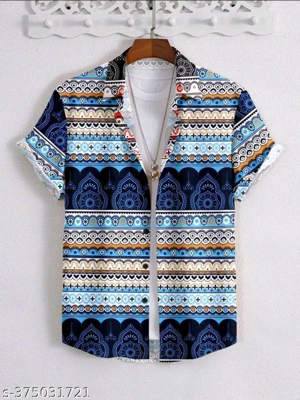 *Men's Stylish Shirt |Ethnic Motif Pattern |Exclusive Print Design |Statement Spread