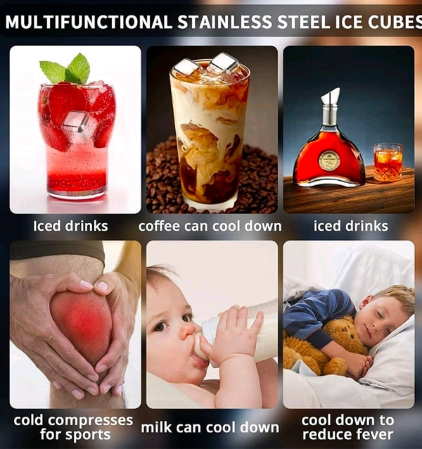 Metal Ice Cube  - Nobel, 2.7 Cm All The Sides Are Equal